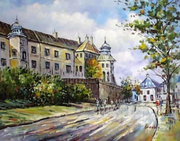 Commercial Street Scenery Painting - sy045hc street scenes cheap